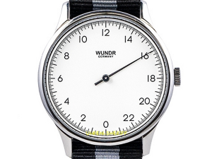 Wundrwatch Silver Natoband Einzeigeruhr Zifferblatt